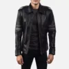 Armstrong Black Leather Biker Jacket