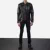 Armstrong Black Leather Biker Jacket Gallery 1
