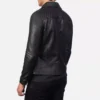 Danny Quilted Black Leather Biker Jacket Gallery 5