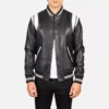 Dantee Black Leather Varsity Jacket