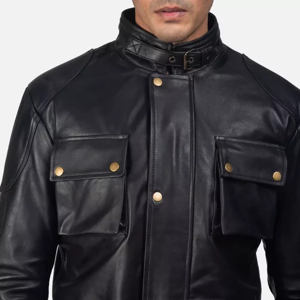 Dolf Black Leather Jacket Gallery 1
