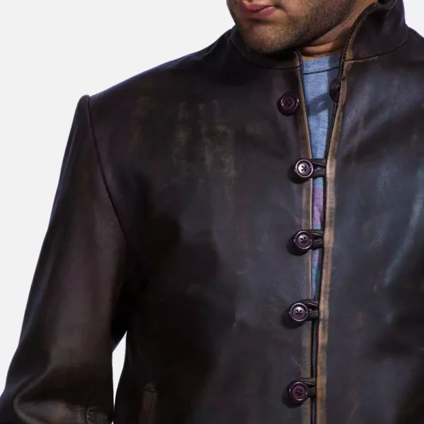 Drakeshire Brown Leather Jacket Gallery 3