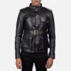 Germain Black Leather Jacket Gallery 1