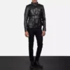Germain Black Leather Jacket Gallery 5