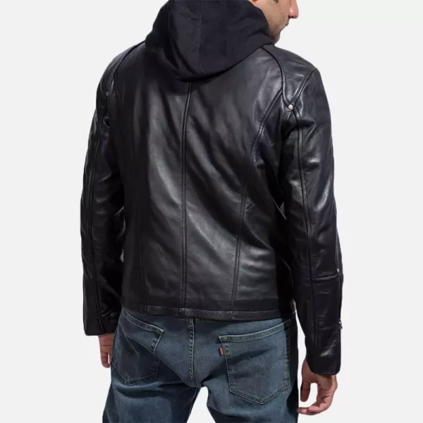 Highschool Black Leather Jacket For Men Gallery 2