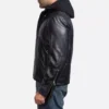 Highschool Black Leather Jacket For Men Gallery 4