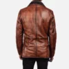 Rocky Brown Fur Leather Coat Gallery 1