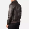 Air Rolf Brown Leather Bomber Jacket Gallery 2