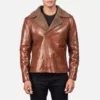 Alberto Shearling Brown Leather Jacket Gallery 1