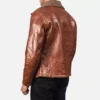 Alberto Shearling Brown Leather Jacket Gallery 2