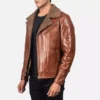 Alberto Shearling Brown Leather Jacket Gallery 4