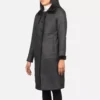 Alina Shearling Black Leather Coat 2