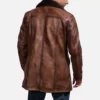 Cinnamon Distressed Leather Fur Coat Gallery 4
