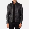 Darren Black Leather Biker Jacket