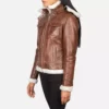 Fiona Brown Hooded Shearling Leather Jacket gallery 1