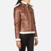 Fiona Brown Hooded Shearling Leather Jacket gallery 2