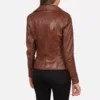 Flashback Brown Leather Biker Jacket gallery 4