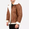 Francis B-3 Brown Leather Bomber Jacket Gallery 3