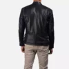 Hank Black Leather Biker Jacket Gallery 4