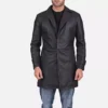 Infinity Black Leather Coat
