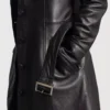 Moonlight Black Leather Trench Coat gallery 6