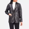 Norma Brown Leather Blazer gallery 2