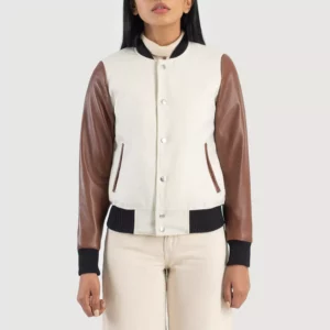 Savant Brown Hybrid Varsity Jacket