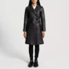 Sweet Susan Black Leather Trench Coat gallery 6