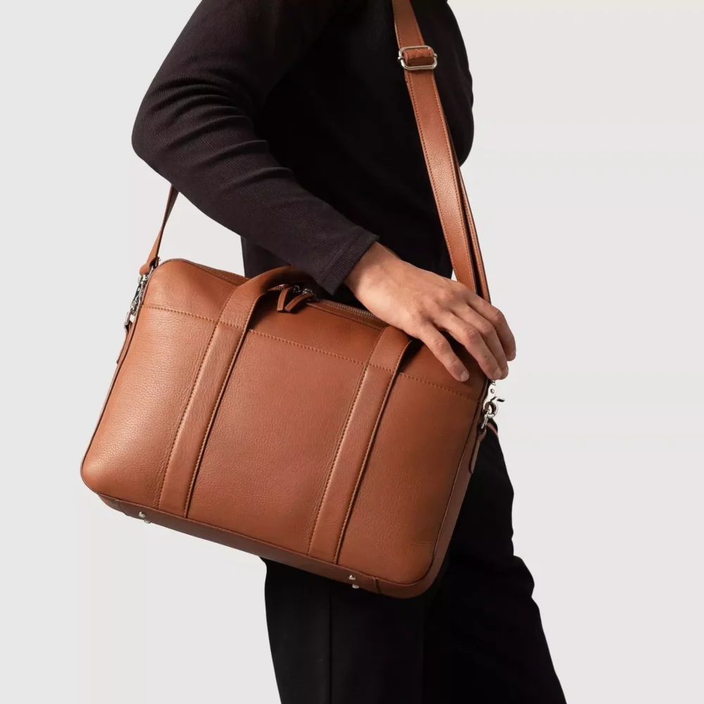 The Captain Brown Leather Briefcase