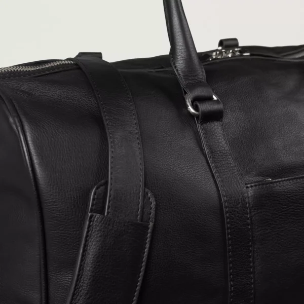 The Darrio Black Leather Duffle Bag Gallery 3