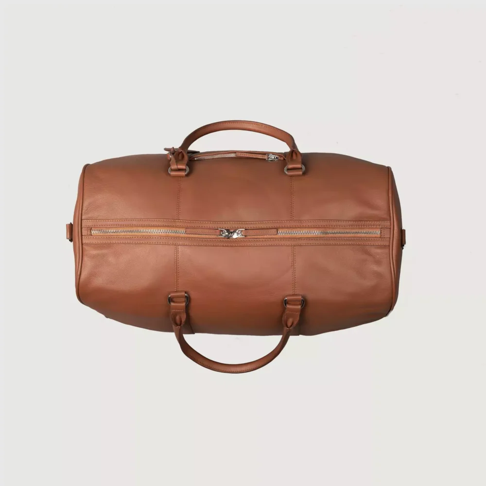 The Darrio Brown Leather Duffle Bag Gallery 4