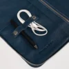 The Eclectic Midnight Blue Leather Folio Organizer Gallery 2