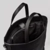 The Poet Black Leather Tote Bag Gallery 2