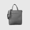 The Poet Grey Leather Tote Bag Gallery 5