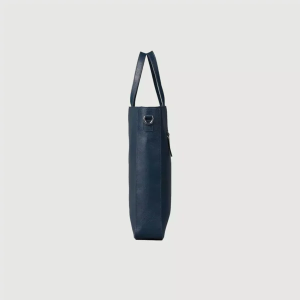 The Poet Midnight Blue Leather Tote Bag Gallery 8