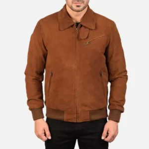 Tomchi Tan Suede Leather Jacket