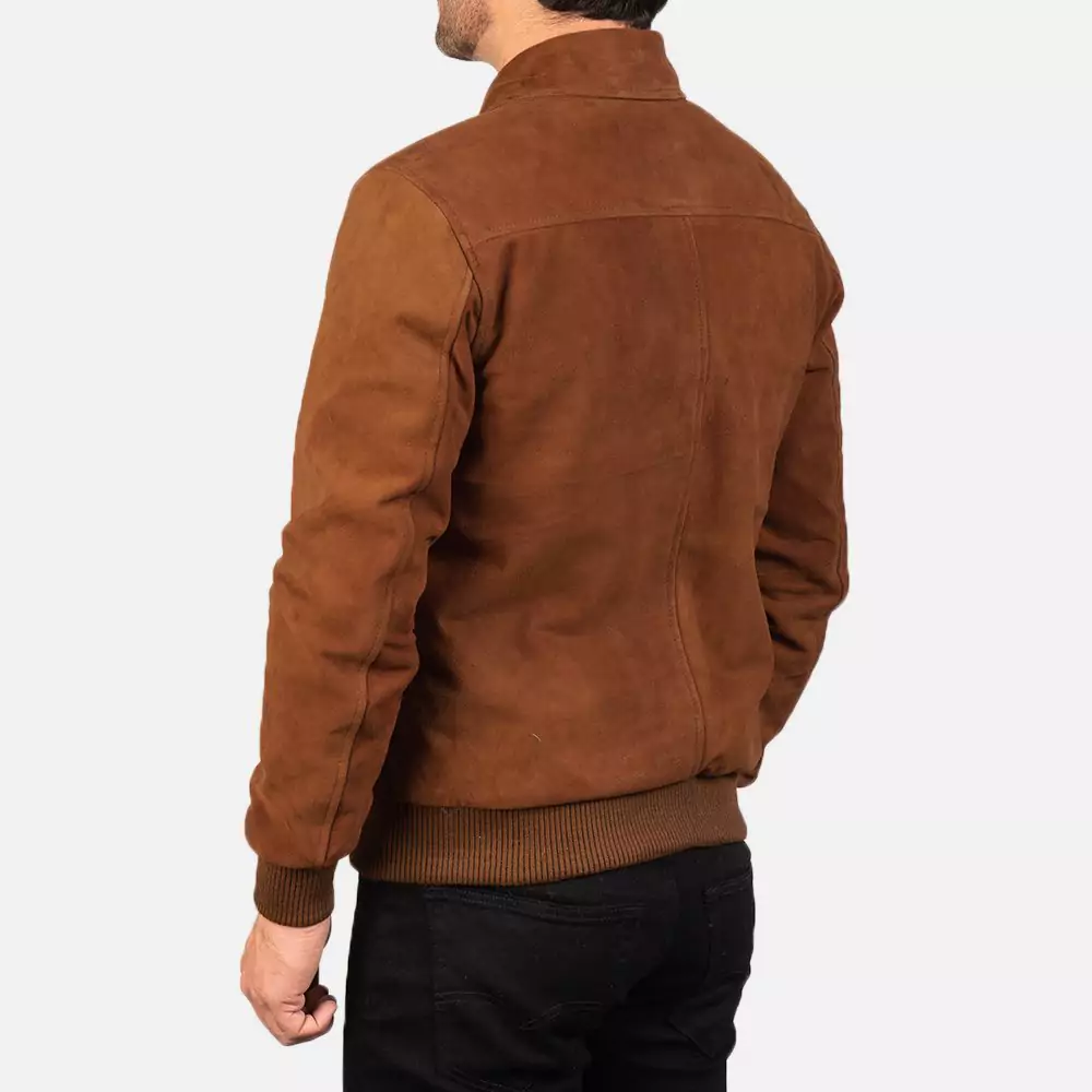 Tomchi Tan Suede Leather Jacket Gallery 1