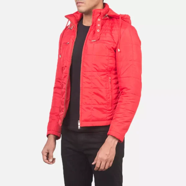 Alps Quilted Red Windbreaker Jacket Gallery 1