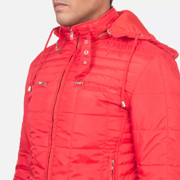 Alps Quilted Red Windbreaker Jacket Gallery 4
