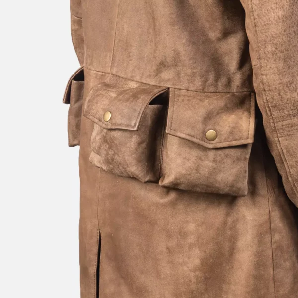 Army Brown Leather Duster Gallery 5