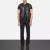 Atlas Moto Black Leather Vest Gallery 1