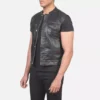 Atlas Moto Black Leather Vest Gallery 2