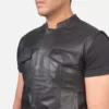 Atlas Moto Black Leather Vest Gallery 5