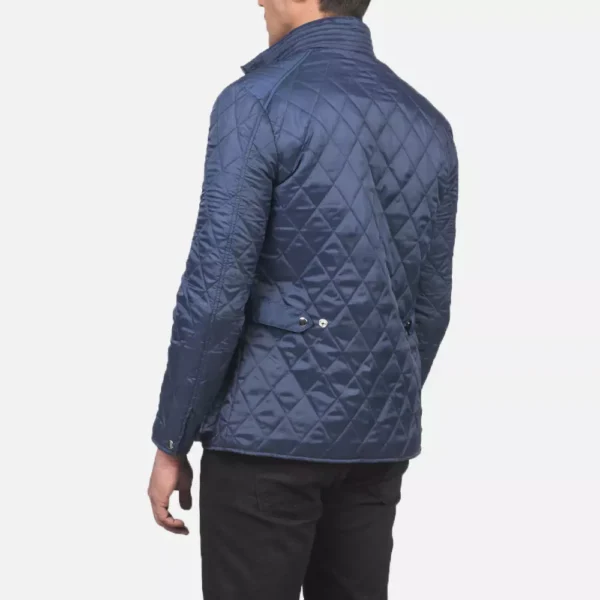 Barry Quilted Blue Windbreaker Jacket Gallery 2
