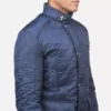 Barry Quilted Blue Windbreaker Jacket Gallery 3