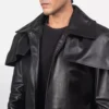 Classic Black Leather Duster Gallery 5