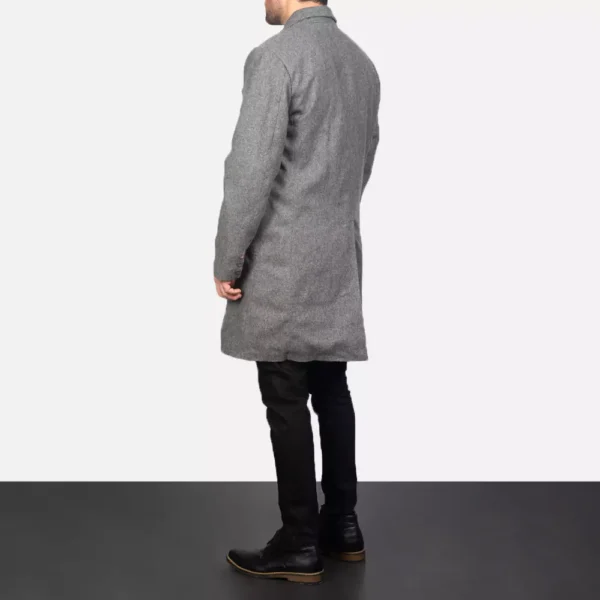 Claud Grey Wool Double Breasted Coat Gallery 2