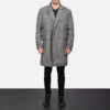 Claud Grey Wool Double Breasted Coat