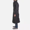 Daniel Black Leather Trench Coat Gallery 3