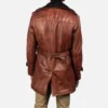 Hunter Distressed Brown Fur Leather Coat Gallery 3